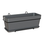 ARTEVASI ARTEVASI - Kit Jardiniere capri 50cm v2 anthracite 50,2 x 28,5 x h20,7 cm - 1,54l