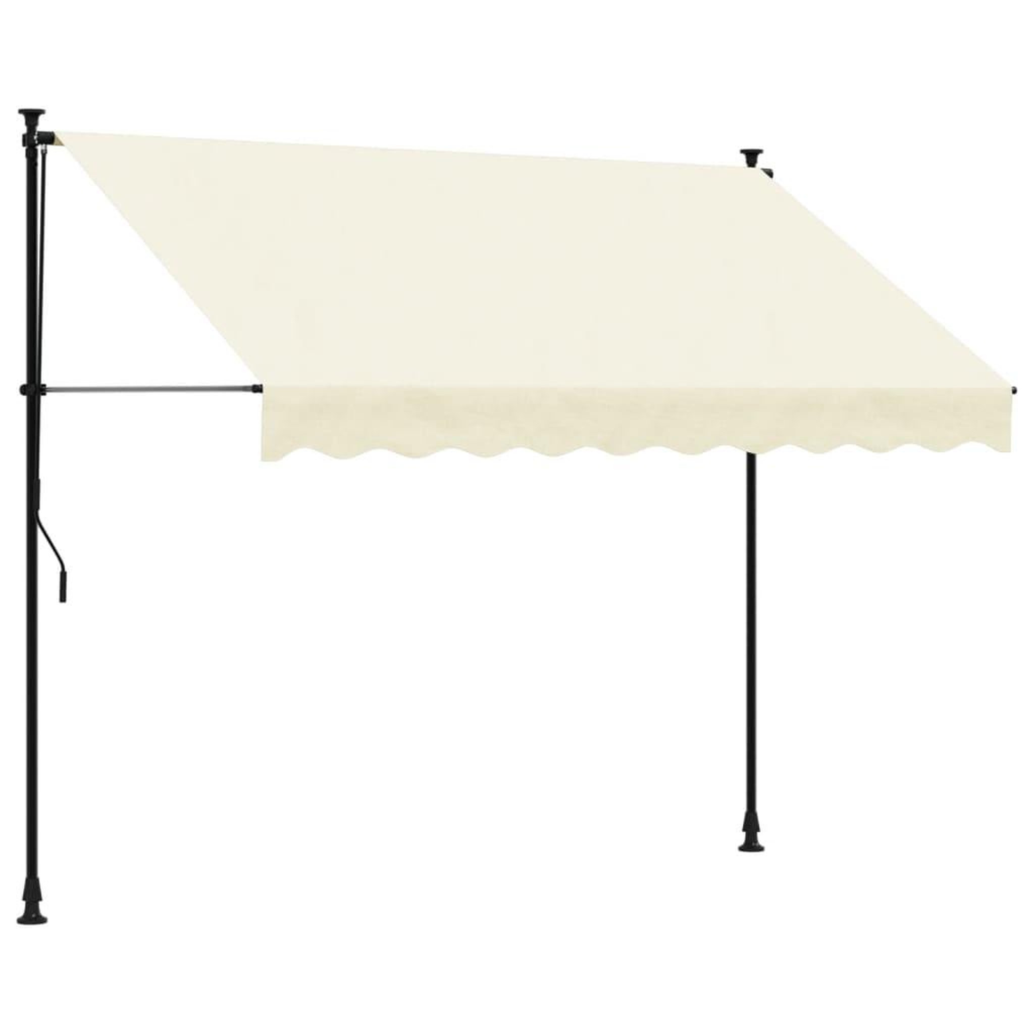 Voir la diapositive 2 : VIDAXL Auvent retractable creme 250x150 m tissu et acier