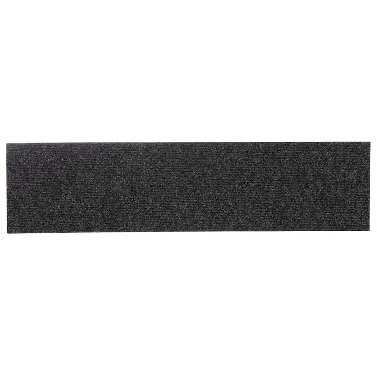 VIDAXL Tapis d'escalier auto-adhesifs 30 pcs anthracite 76x20 cm