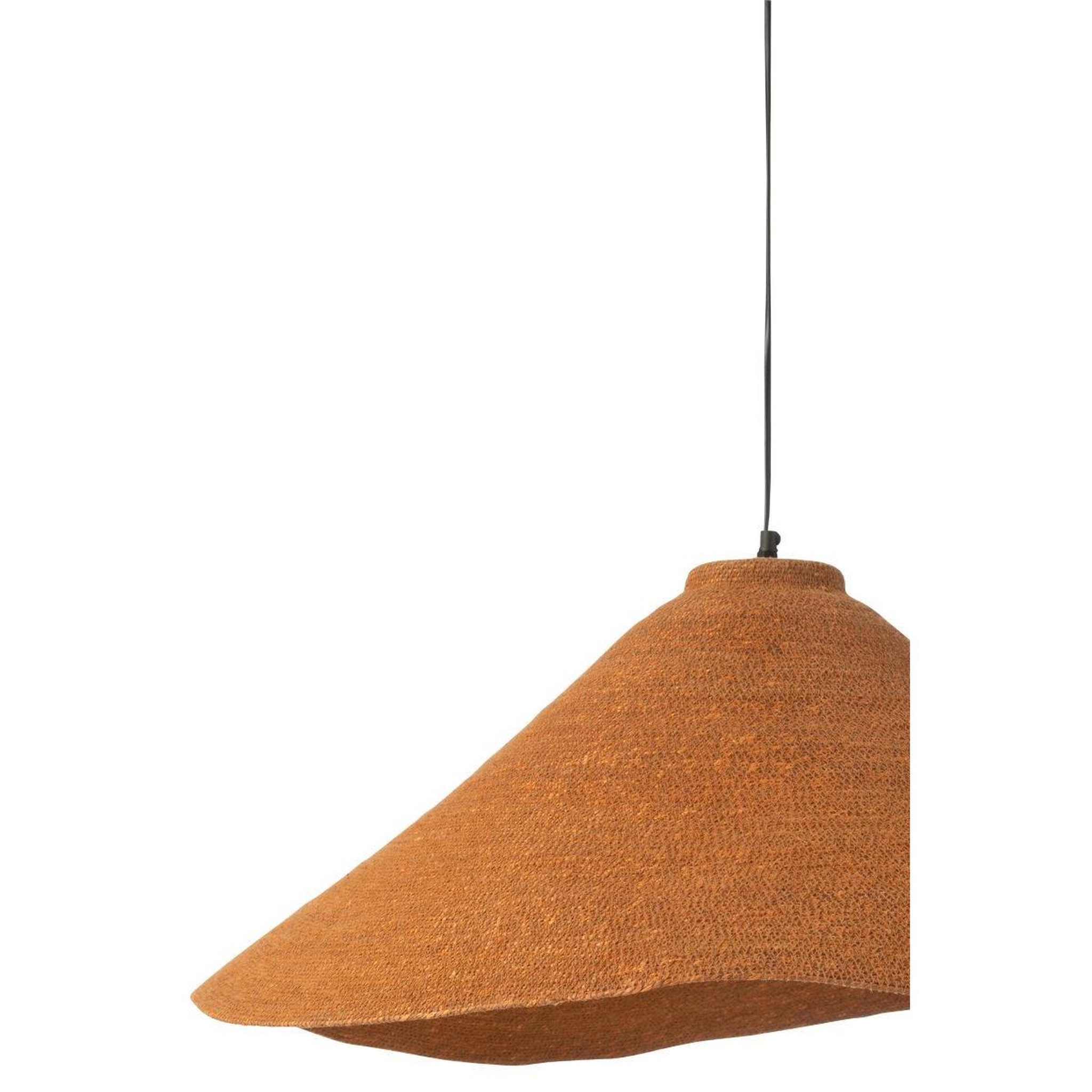 Voir la diapositive 3 : J-LINE Lampe Suspension en Jonc de Mer  Angelique  82cm Rouille