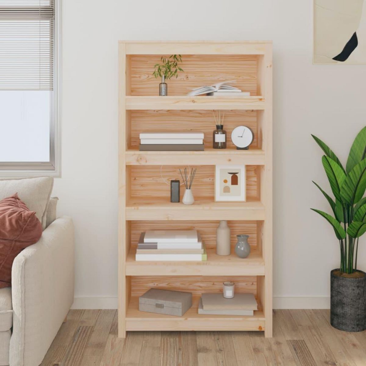 VIDAXL Bibliotheque 80x35x154 cm Bois de pin massif