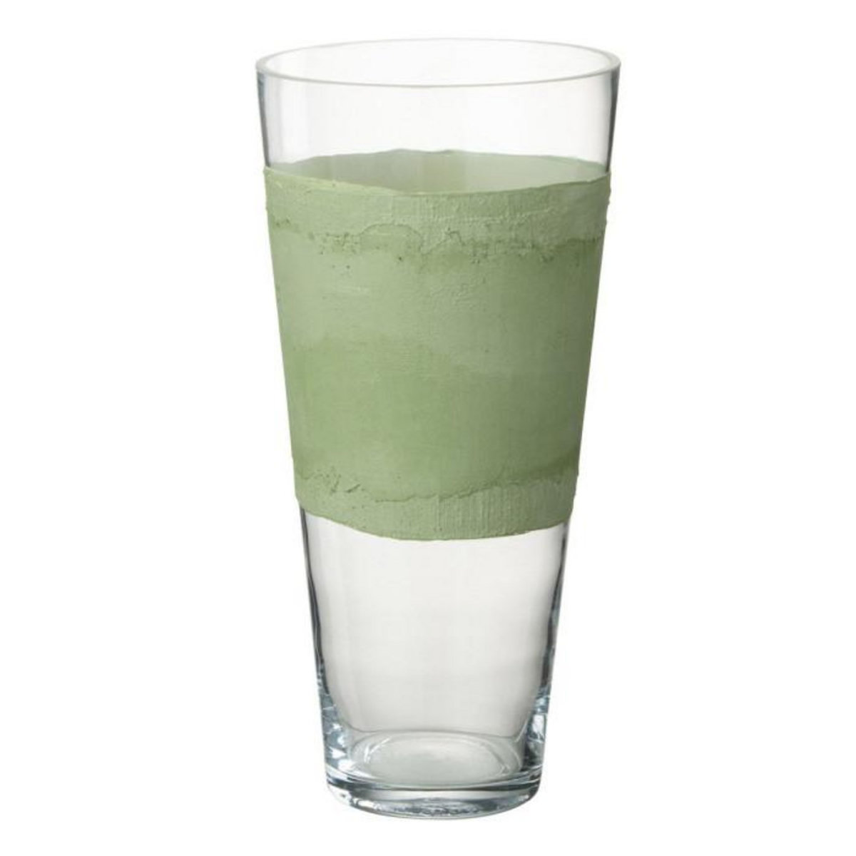 Paris Prix Vase Déco en Verre  Delph  35cm Transparent & Vert