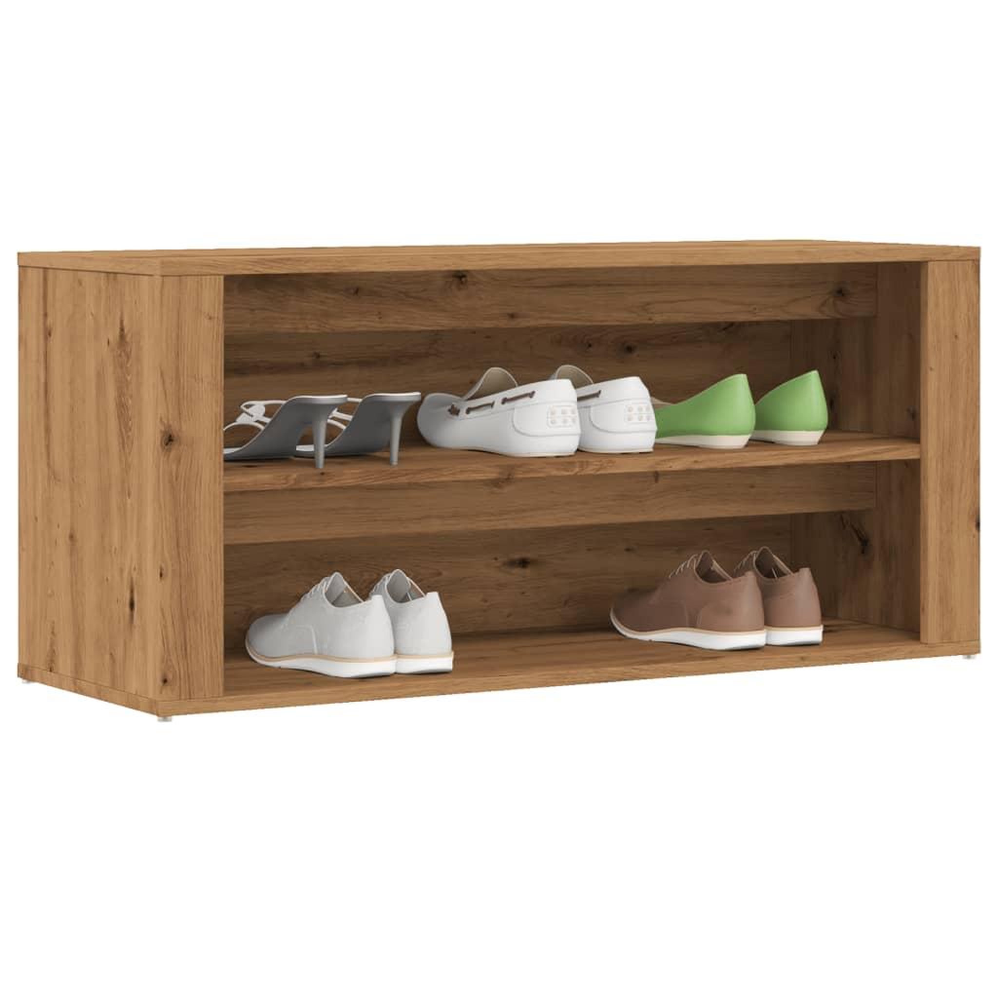 VIDAXL Banc a chaussures chene artisanal 100x35x45cm bois d'ingenierie