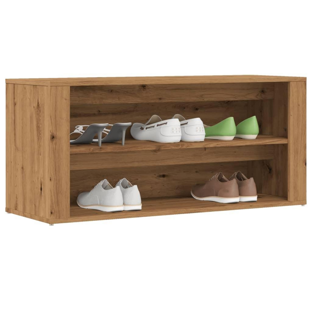 VIDAXL Banc a chaussures chene artisanal 100x35x45cm bois d'ingenierie