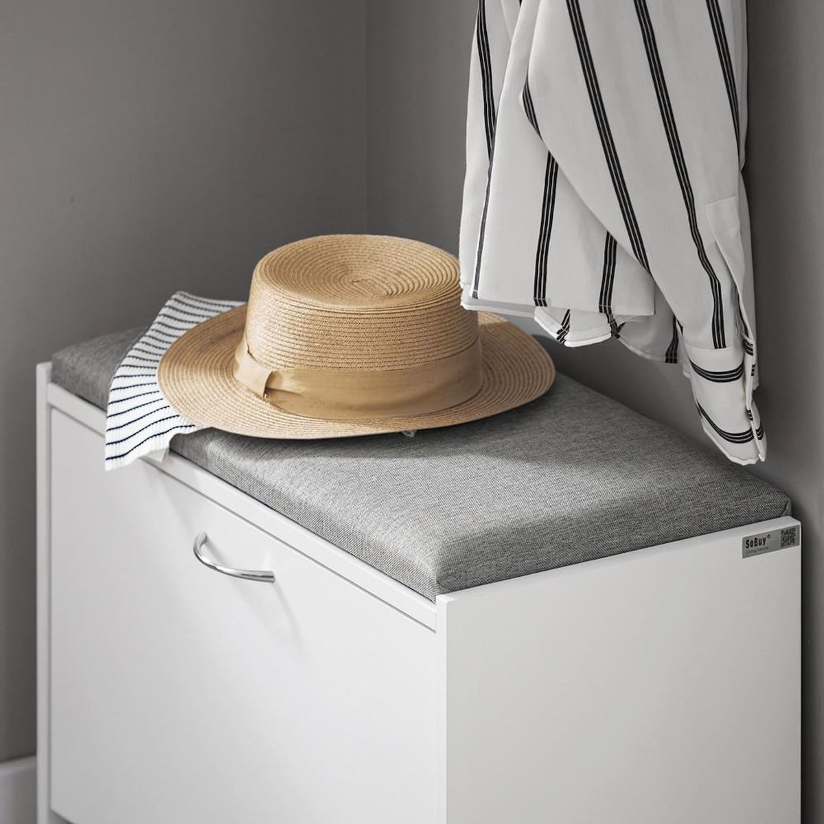 SOBUY SoBuy - Banc de Rangement à Chaussures avec Un Tiroir - Minimaliste - FSR16