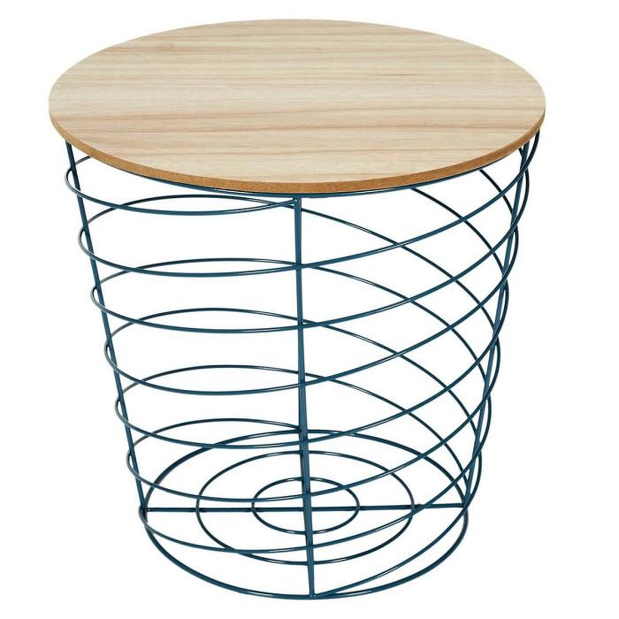 Voir la diapositive 1 : Paris Prix Table d'Appoint Design  Cyclone  40cm Bleu