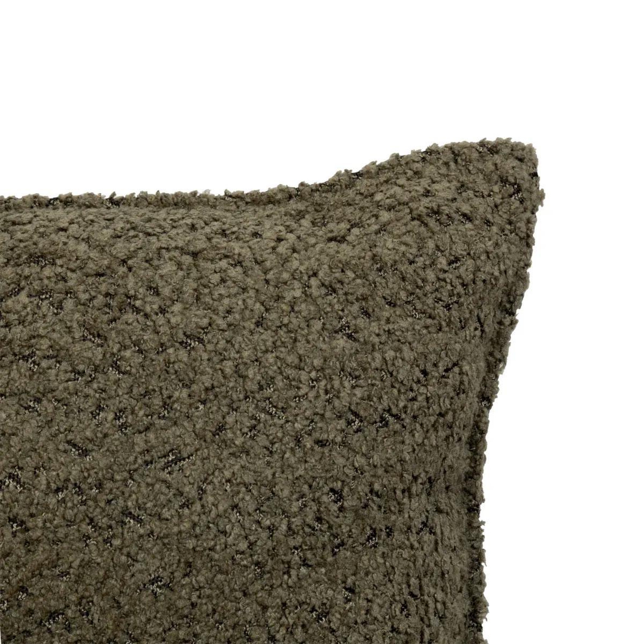 Voir la diapositive 2 : ATMOSPHERA Coussin déco bouclette  soana  30x50cm kaki