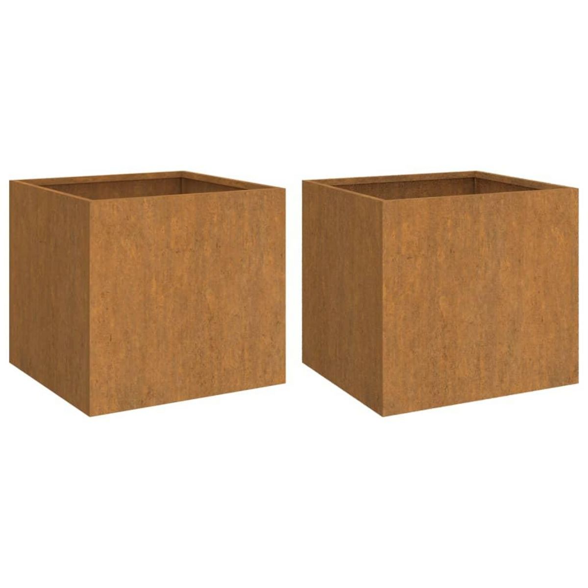 VIDAXL Jardinieres 2 pcs 32x30x29 cm acier corten