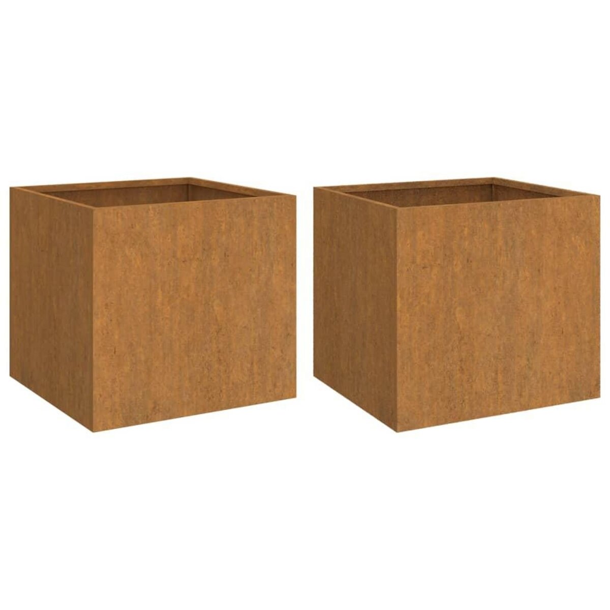 VIDAXL Jardinieres 2 pcs 32x30x29 cm acier corten
