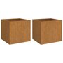 Voir la diapositive 2 : VIDAXL Jardinieres 2 pcs 32x30x29 cm acier corten