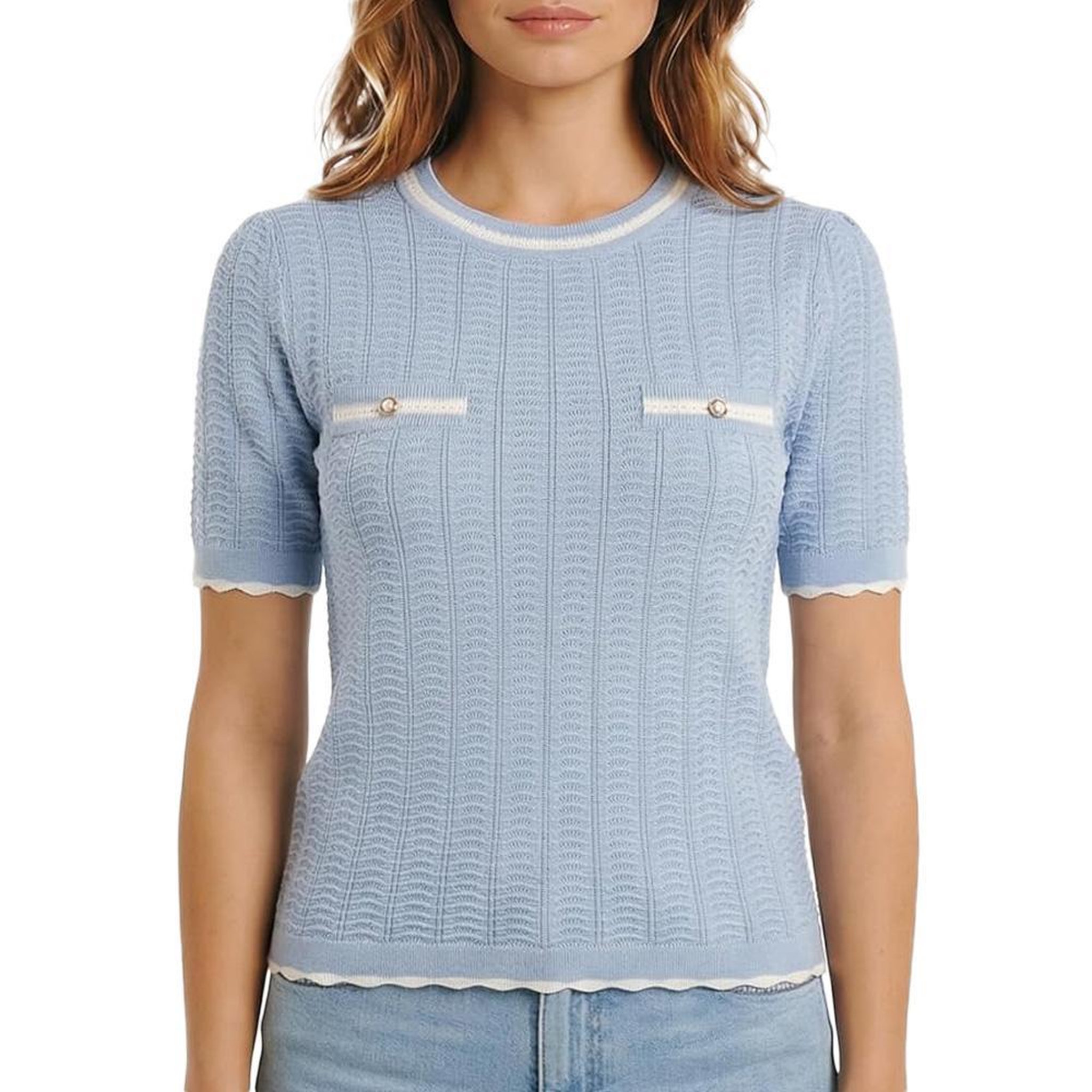 MORGAN Pull Bleu Femme Morgan MSEOUL. Coloris disponibles : Bleu