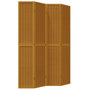 Voir la diapositive 2 : VIDAXL Cloison de separation 4 panneaux marron bois paulownia massif