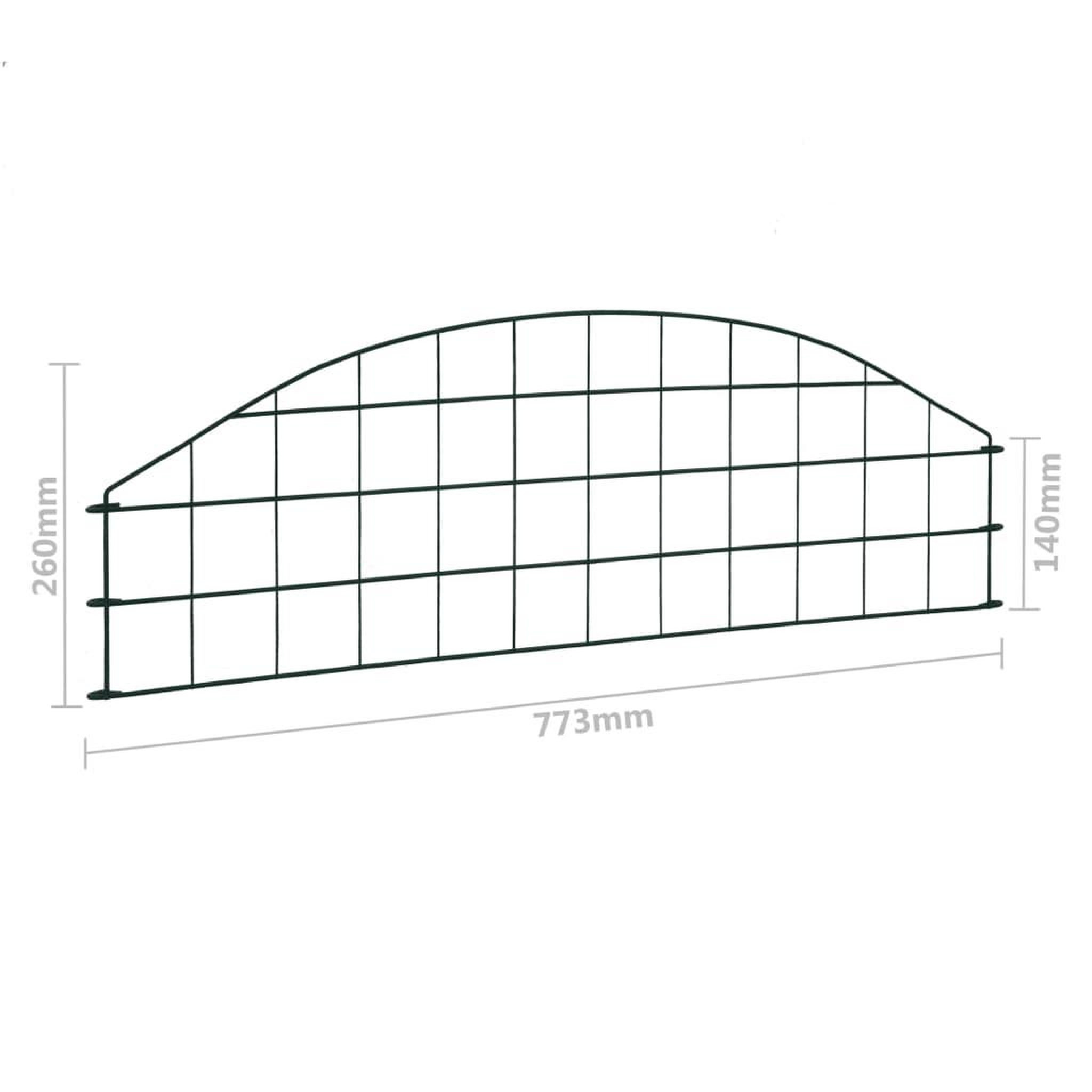 Voir la diapositive 6 : VIDAXL Ensemble de cloture de jardin arquee 77,3x26 cm vert