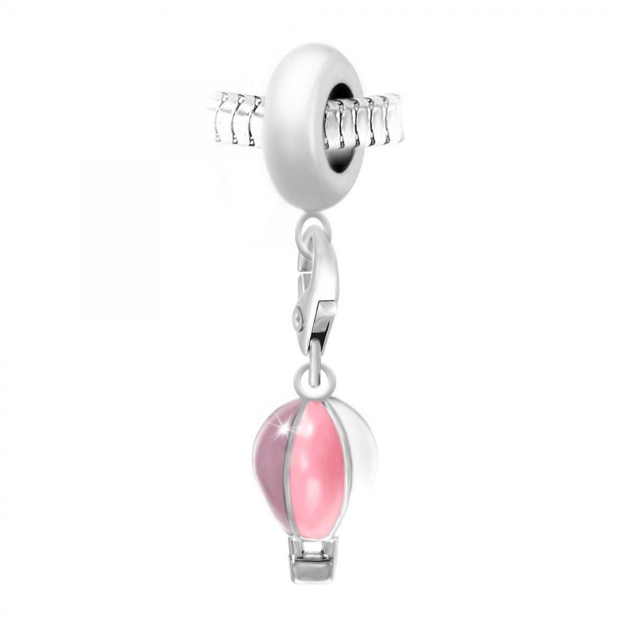 SC CRYSTAL Charm perle SC Crystal en acier avec pendentif montgolfière