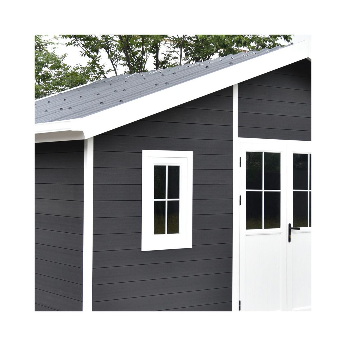 Woodlife garden Abri de jardin composite premium 28mm- 19,22m²- anthracite 