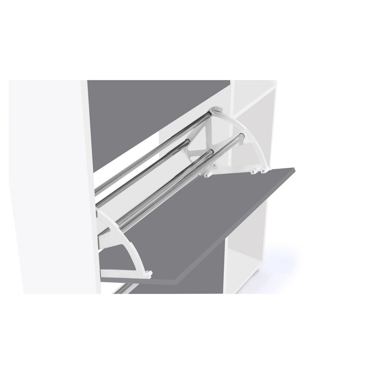 Meuble chaussures 3 portes avec étagère ZELIE