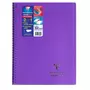 CLAIREFONTAINE Cahier à spirale 21x29,7cm 160 pages grands carreaux Seyes Koverbook violet transparent