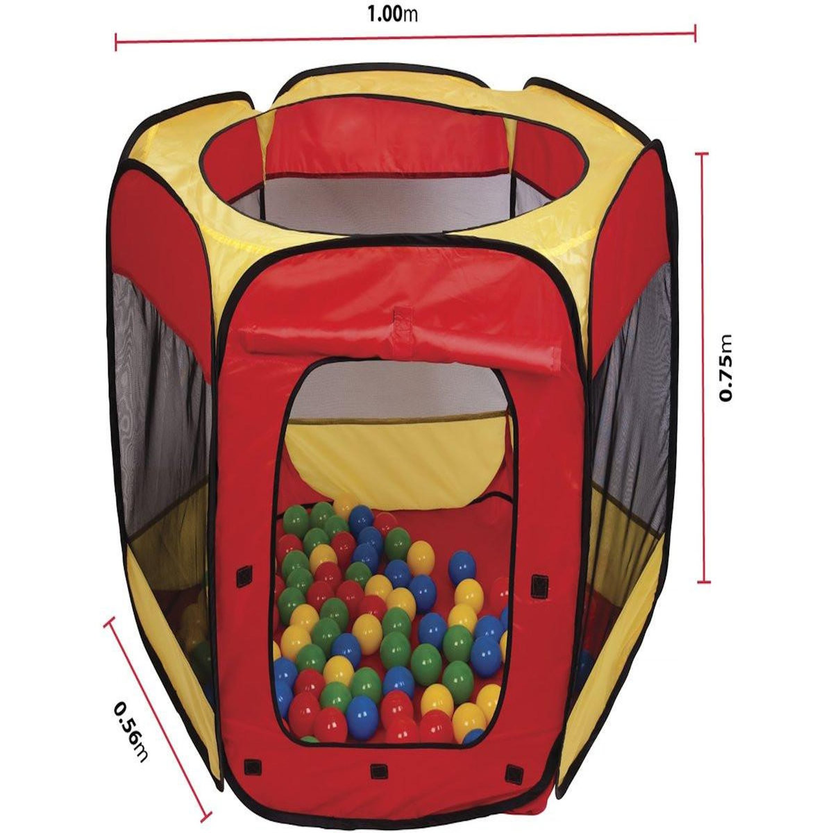 Habitat et Jardin Tente à balles avec 100 balles incluses