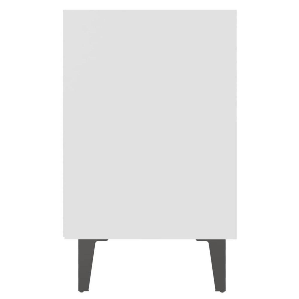 VIDAXL Table de chevet avec pieds en metal blanc 40x30x50 cm