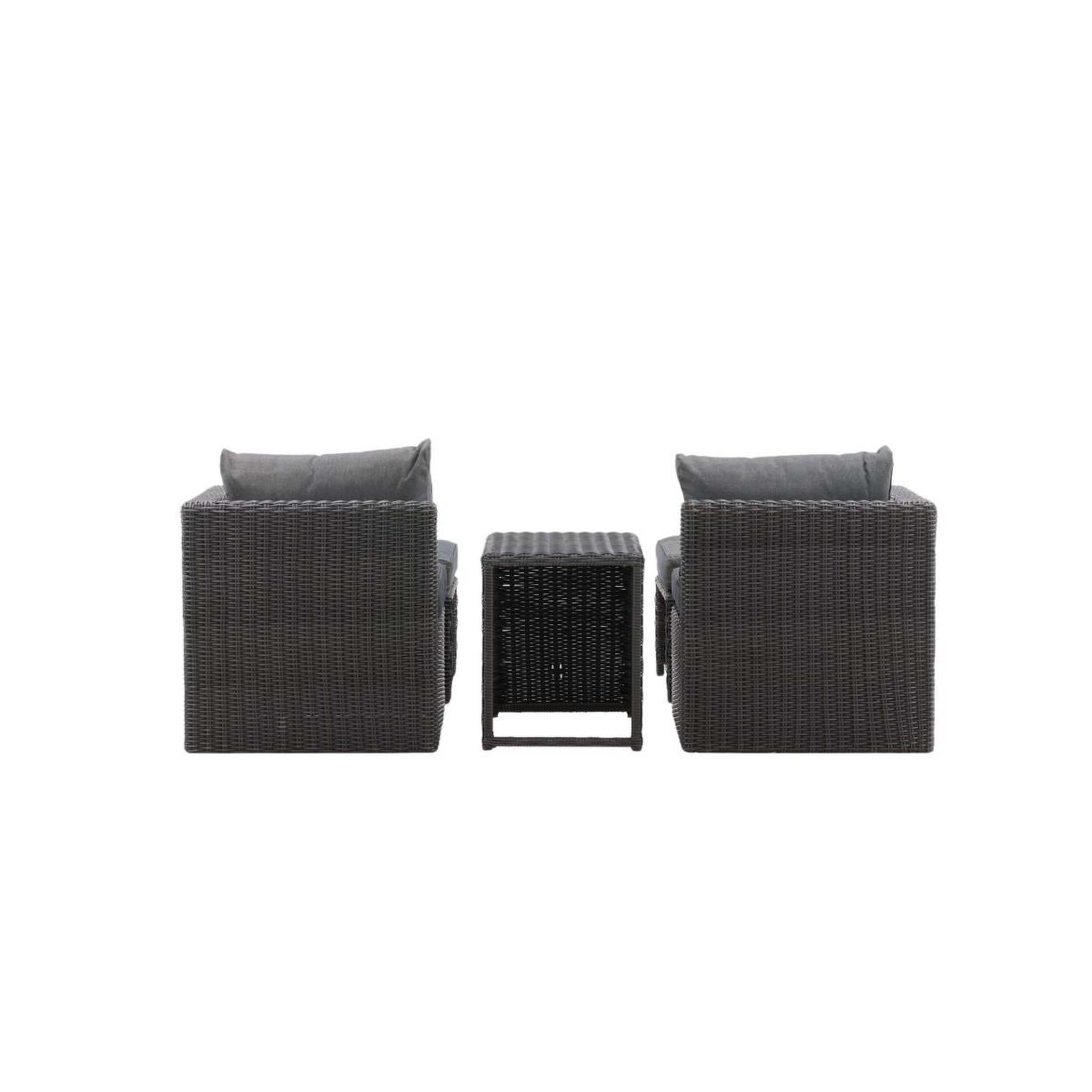 Voir la diapositive 4 : Paris Prix Salon de jardin  quad  66cm noir