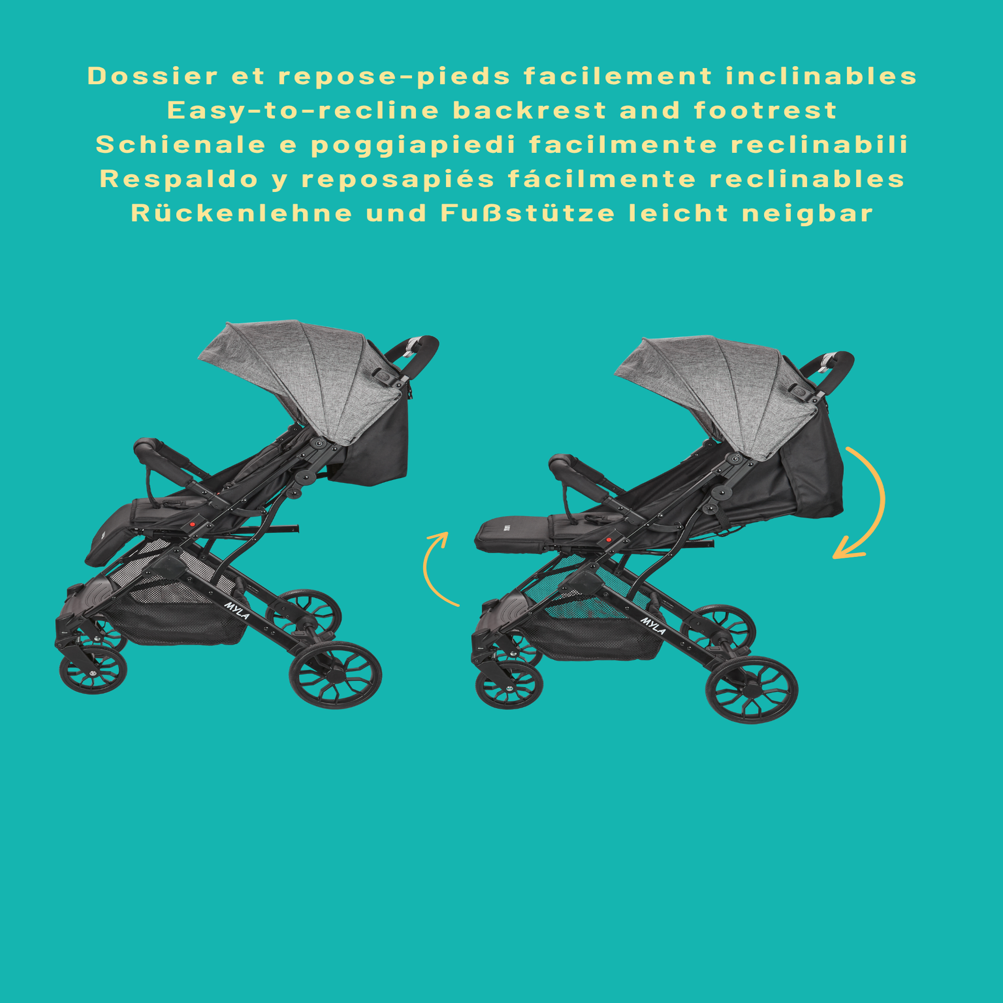 Voir la diapositive 3 : NANIA Nania Myla poussette canne compacte, 0 à 4 ans (22kg max), légère (7,5 kg)  4 avis