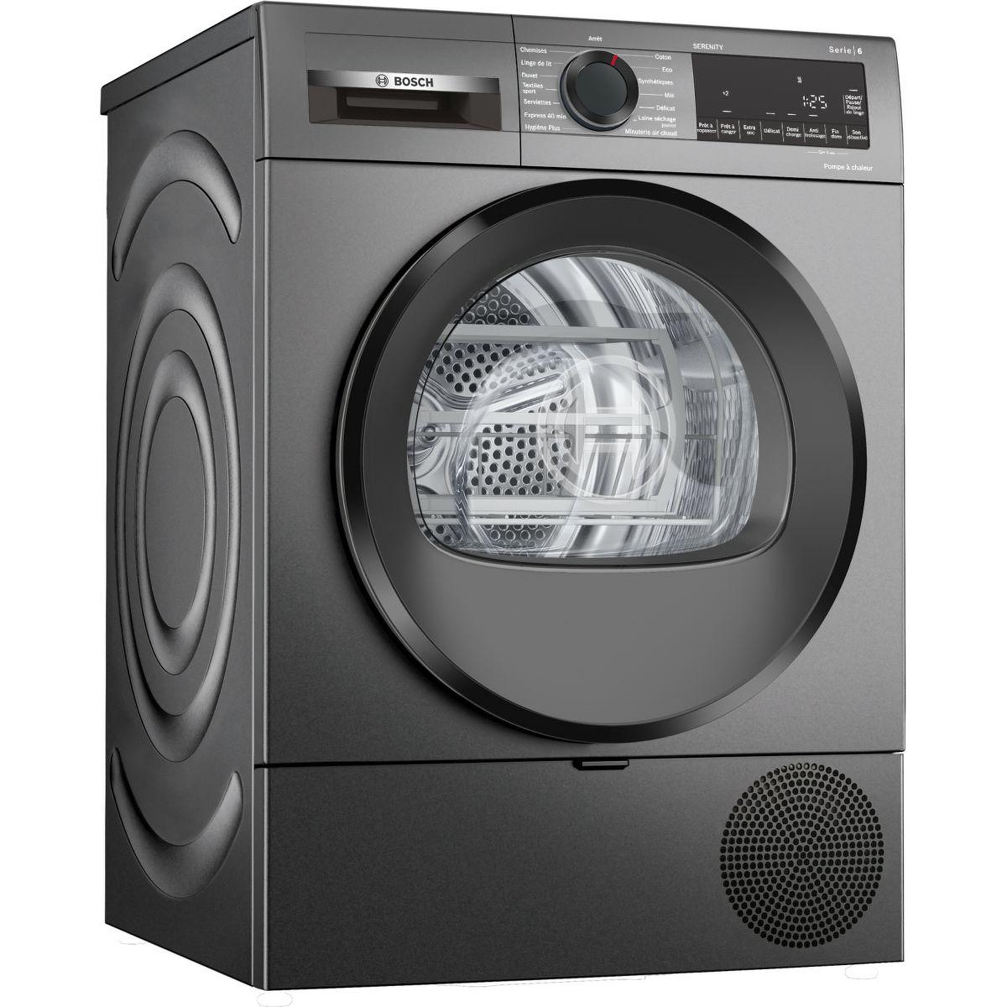 Voir la diapositive 3 : BOSCH Sèche linge pompe à chaleur WQG233DYFR 8kg - Soin quotidien & Soin expert & Anti-vibrations