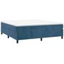 Voir la diapositive 3 : VIDAXL Sommier a lattes de lit et matelas Bleu fonce 200x200cm Velours