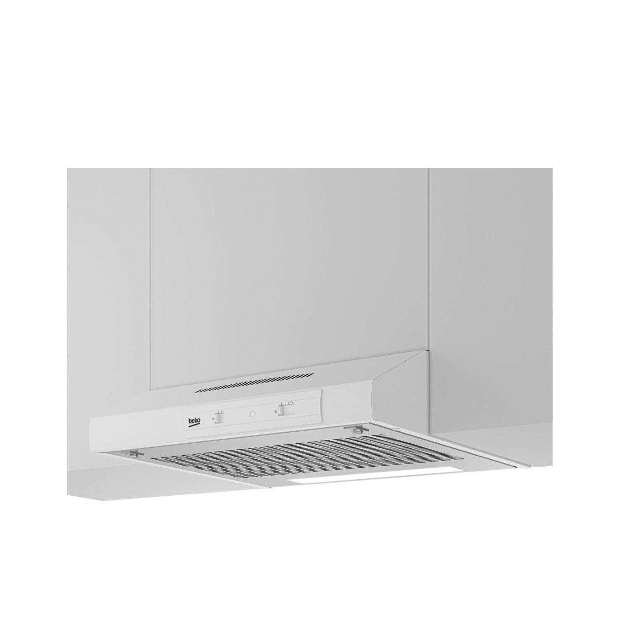 Voir la diapositive 3 : Beko Hotte visière 60cm 295m3/h blanc - hns61212wh