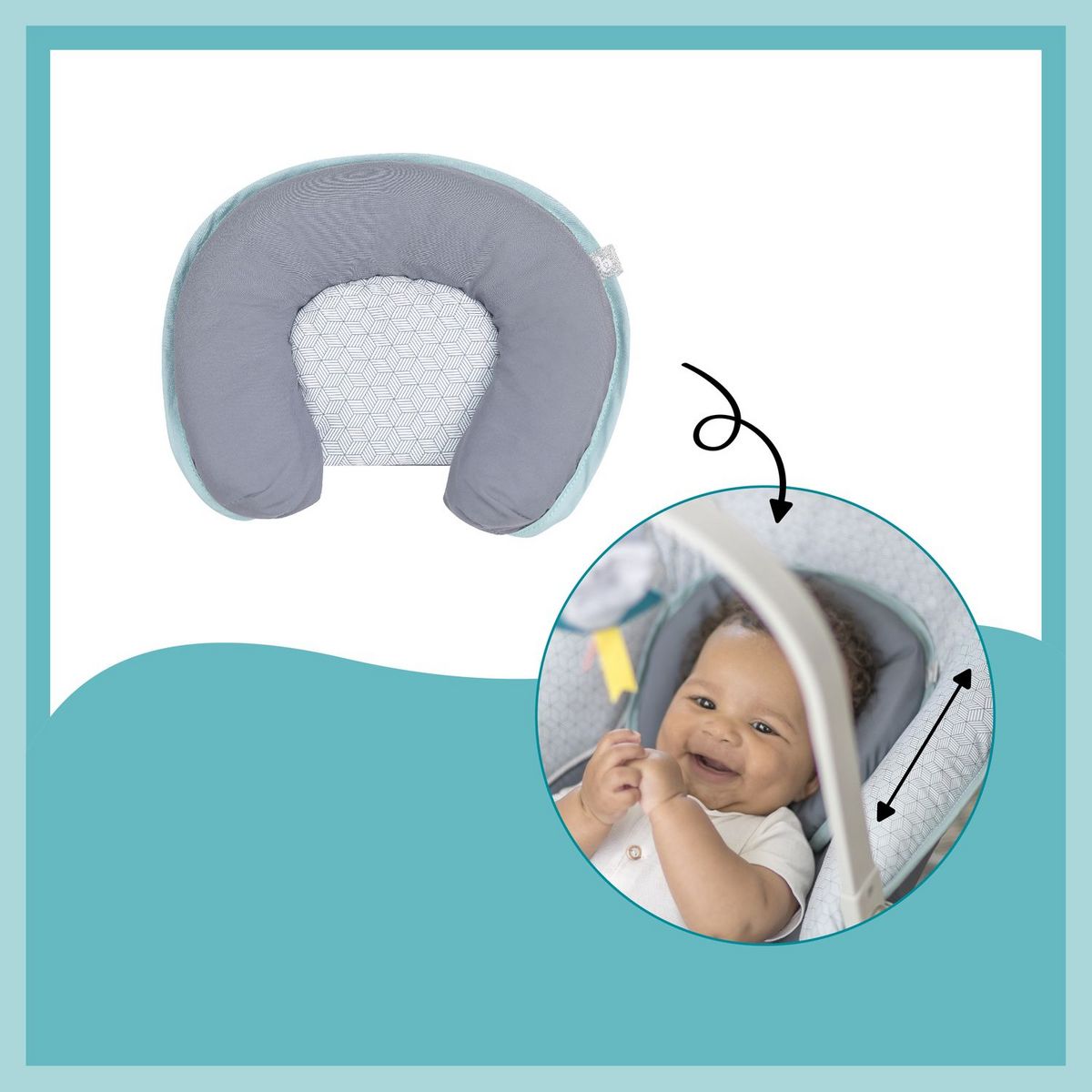 BABYMOOV Transat balancelle bébé Graphik - Bleu