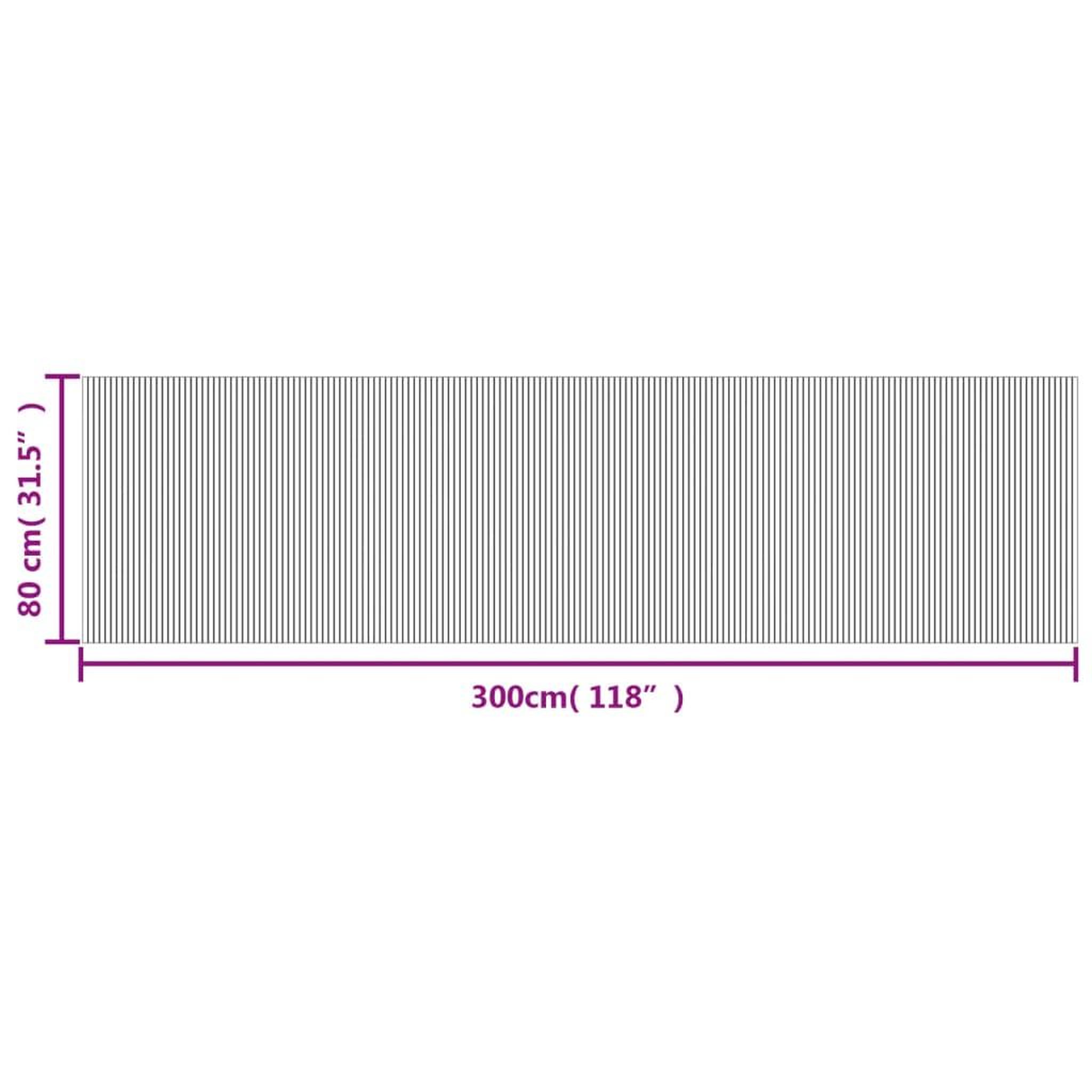 Voir la diapositive 6 : VIDAXL Tapis rectangulaire marron fonce 80x300 cm bambou