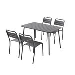 CONCEPT USINE Ensemble table de jardin 120 cm et 4 chaises BERGAME