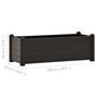 Voir la diapositive 6 : VIDAXL Lit sureleve de jardin PP Anthracite 100x43x35 cm