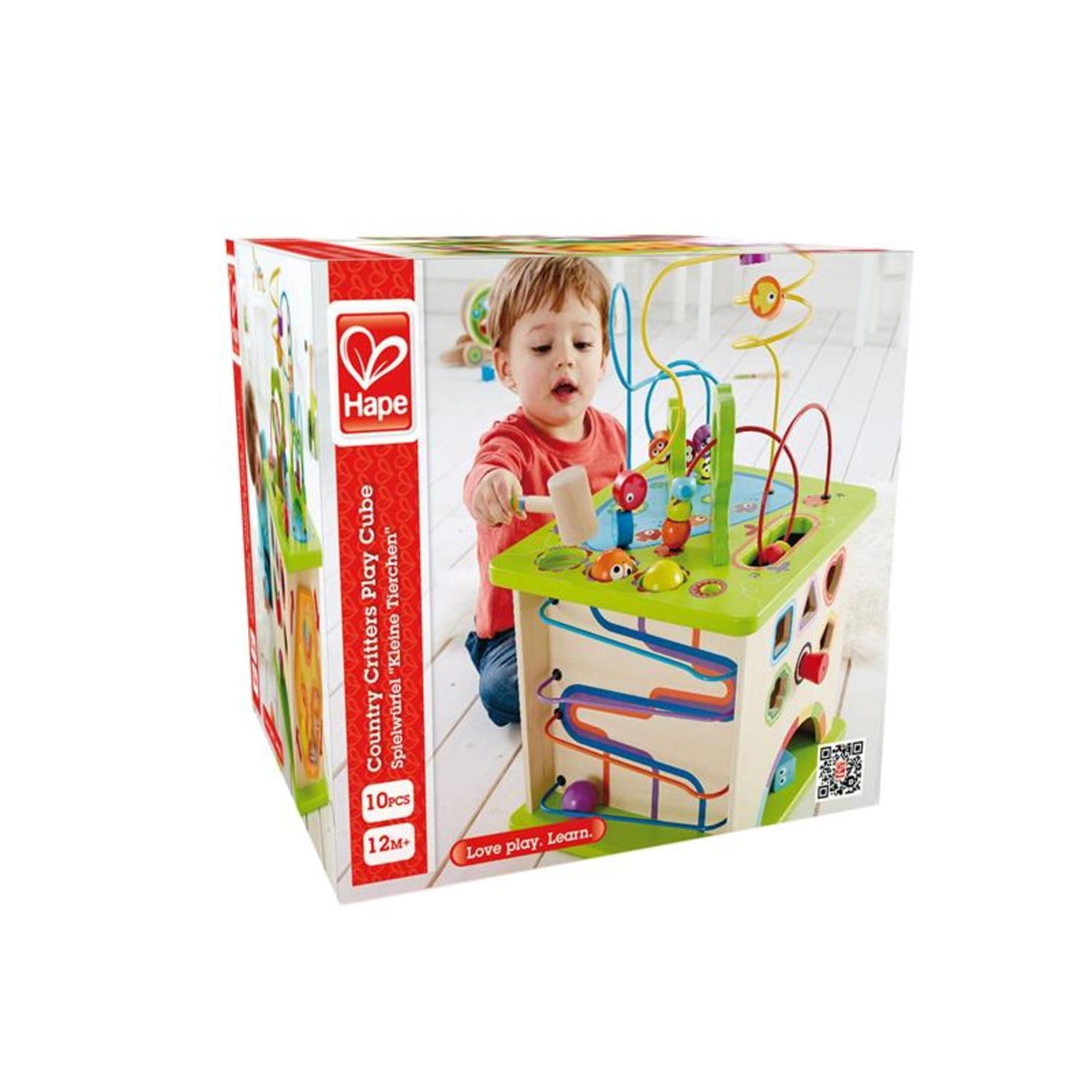 Voir la diapositive 6 : Hape Cube d'activités Hape en bois multicolore