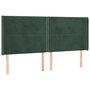 Voir la diapositive 2 : VIDAXL Tete de lit avec oreilles Vert fonce 203x16x118/128 cm Velours
