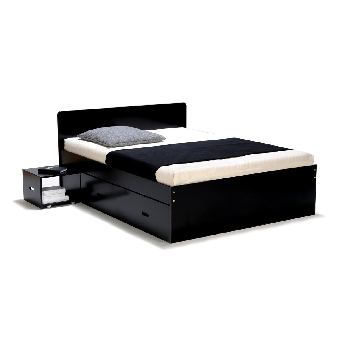 Lit XENA 140 x 190 cm avec chevets et tiroirs