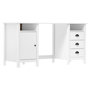 Voir la diapositive 1 : VIDAXL Bureau Hill Blanc 150x50x74 cm Bois de pin solide