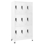 VIDAXL Armoire a casiers Blanc 90x45x180 cm Acier