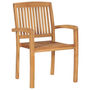 Voir la diapositive 4 : VIDAXL Chaises de jardin lot de 2 et coussins rouge Bois teck massif