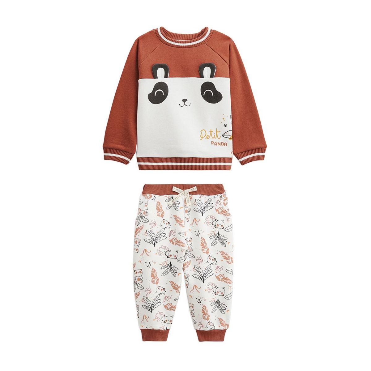 Petit Béguin Ensemble bébé sweat-shirt et pantalon en molleton Maloueg