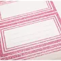 GLOBAL GIFT 12 étiquettes adhésives scolaires - Rectangle rose - Paillettes