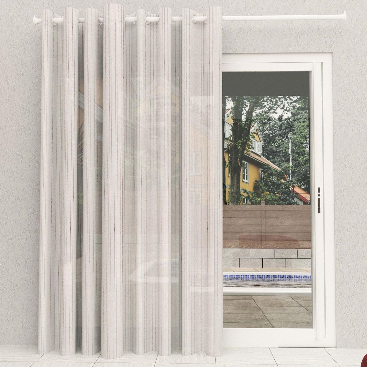 SOLEIL D'OCRE Voilage à oeillets spécial baie vitrée 280x250 cm CHARLIE, par Soleil d'Ocre