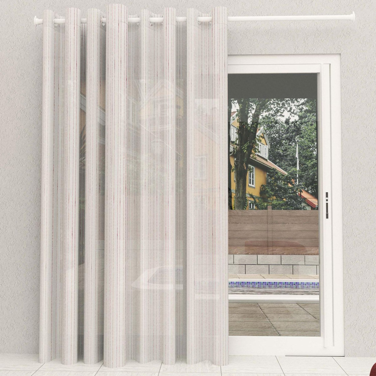 SOLEIL D'OCRE Voilage à oeillets spécial baie vitrée 280x250 cm CHARLIE, par Soleil d'Ocre