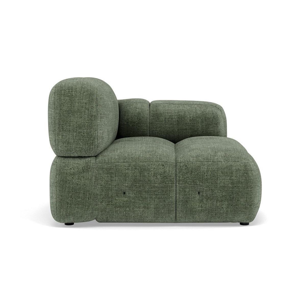 LISA DESIGN Grace - module d'assise droit en velours texturé