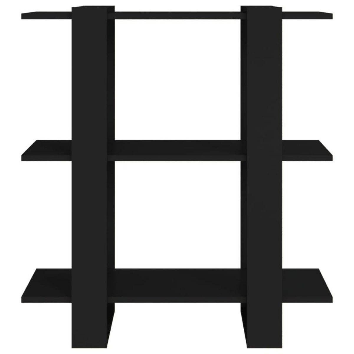 VIDAXL Bibliotheque/Separateur de piece Noir 80x30x123,5 cm