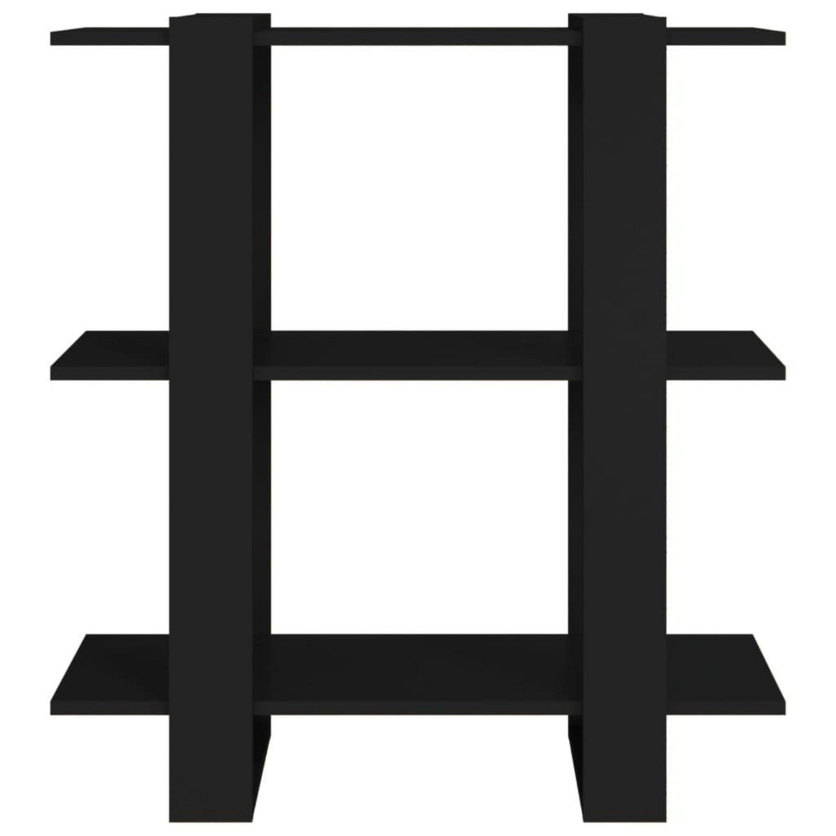 VIDAXL Bibliotheque/Separateur de piece Noir 80x30x123,5 cm