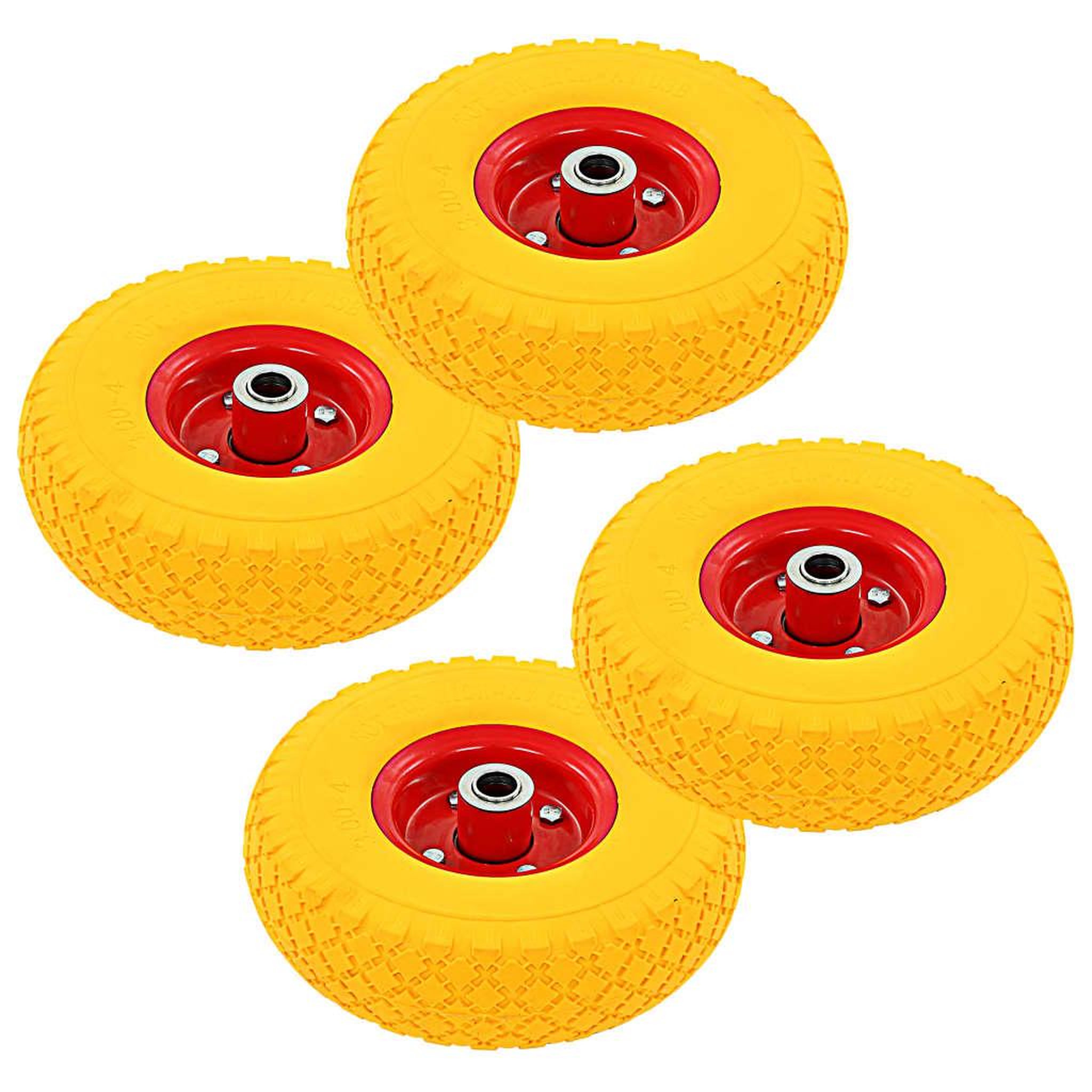 VIDAXL Roues de diable 4 pcs PU solide 3.00-4 (245x82)