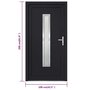 Voir la diapositive 6 : VIDAXL Porte d'entree anthracite 108x208 cm PVC