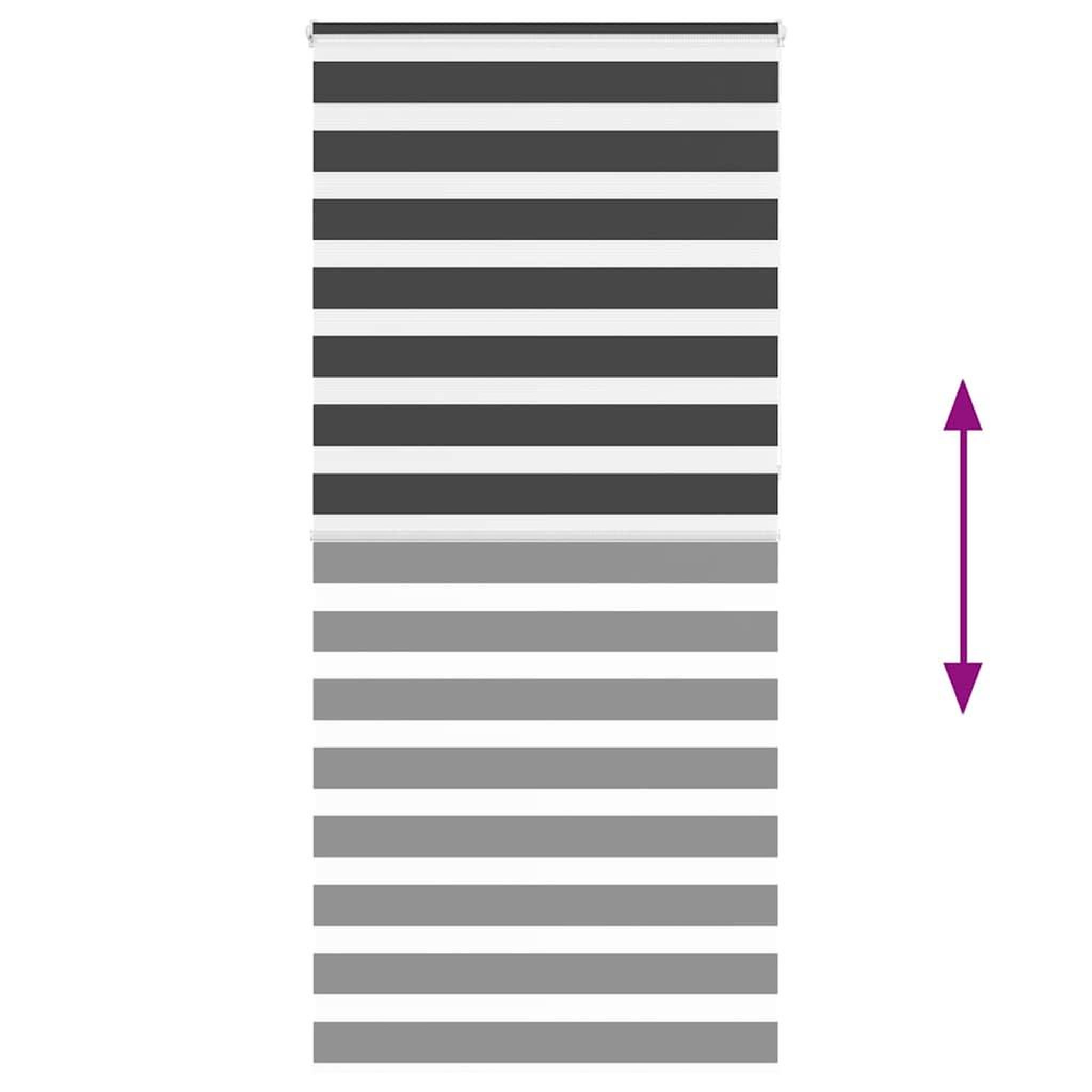 Voir la diapositive 5 : VIDAXL Store zebre noir 115x230 cm largeur du tissu 110,9 cm polyester