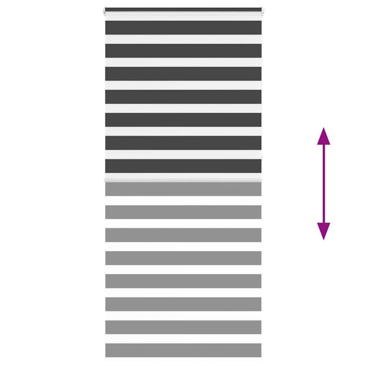 VIDAXL Store zebre noir 115x230 cm largeur du tissu 110,9 cm polyester