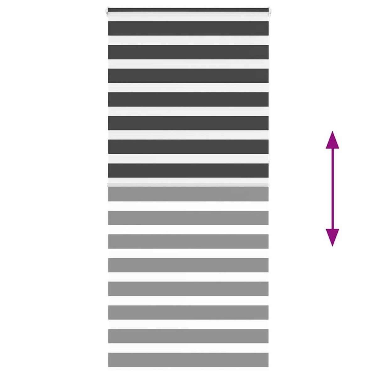 VIDAXL Store zebre noir 115x230 cm largeur du tissu 110,9 cm polyester